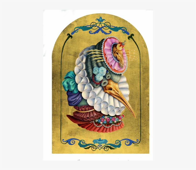 Portrait, Oils On Gold, Skull Portrait - Illustration, transparent png