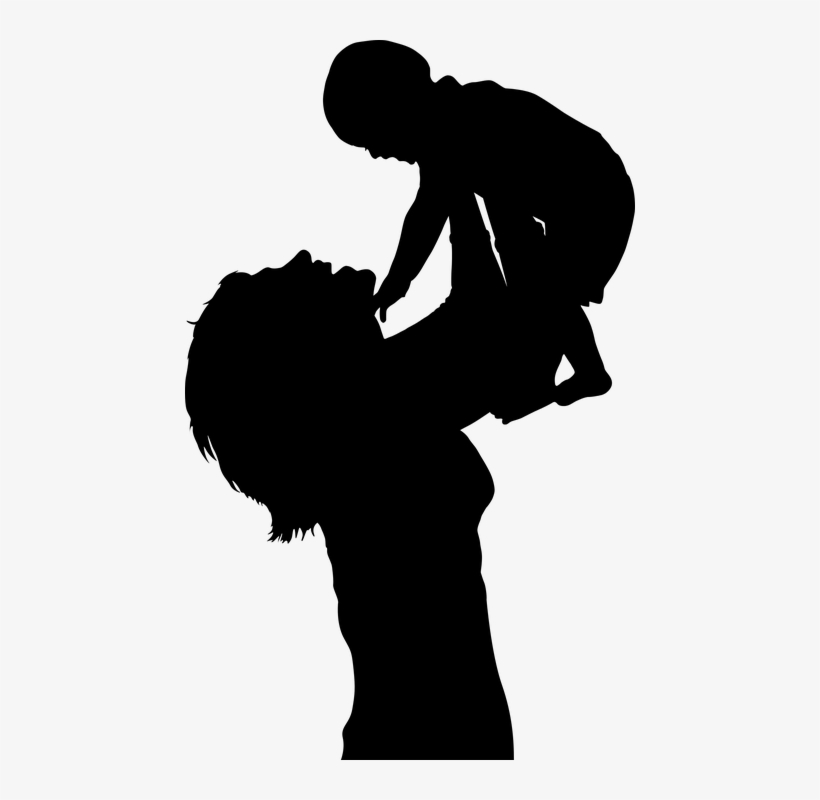 Parenting - Woman And Baby Silhouette, transparent png