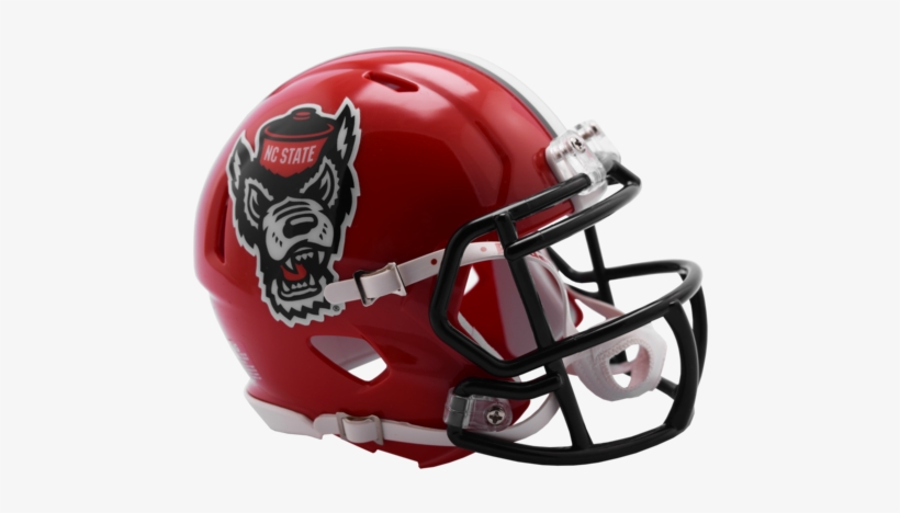 Nc State Wolfpack Riddell Red Wolfhead Replica Mini - Nc State Football Helmet, transparent png
