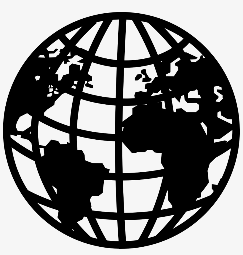 Earth Symbol With Continents And Grid Comments - Earth Symbol Png, transparent png