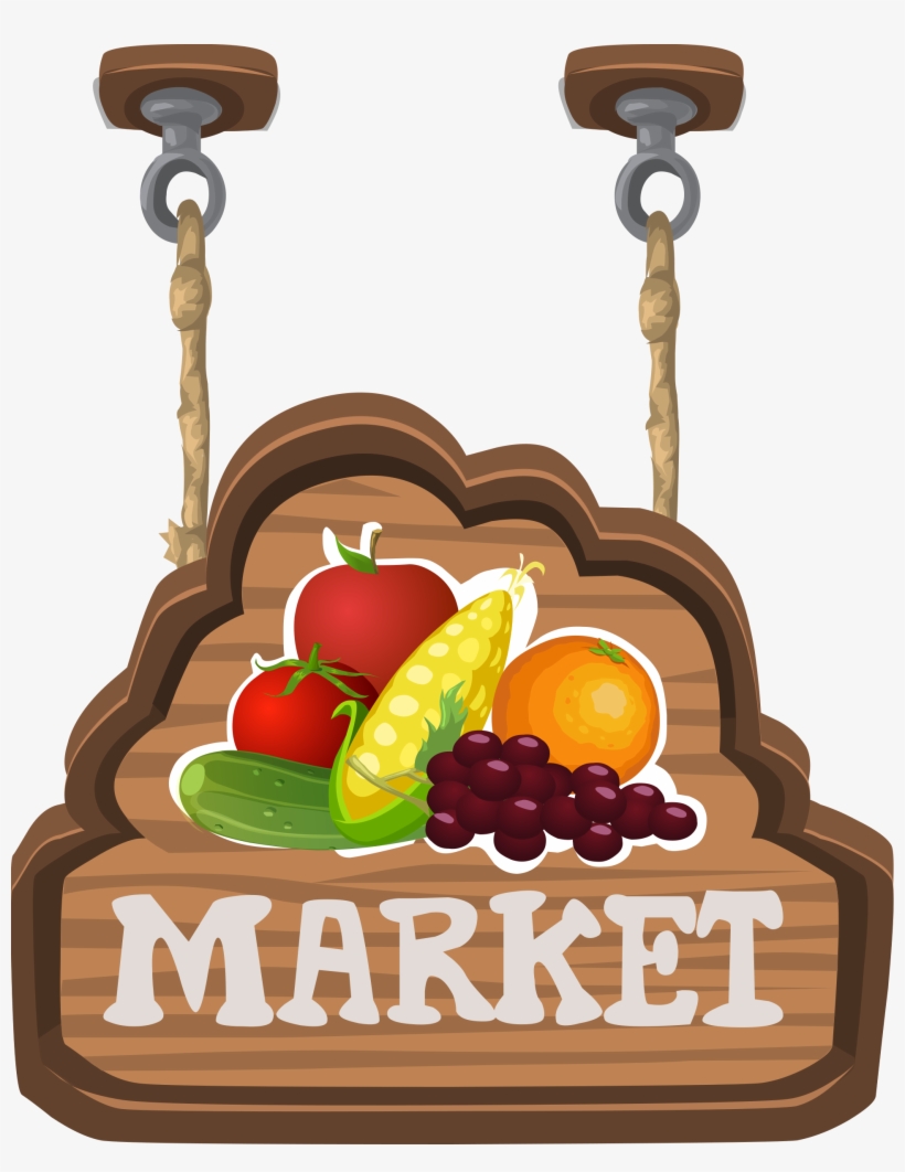 For A Fruit Veg Market From Glitch - Market Signage Clip Art, transparent png