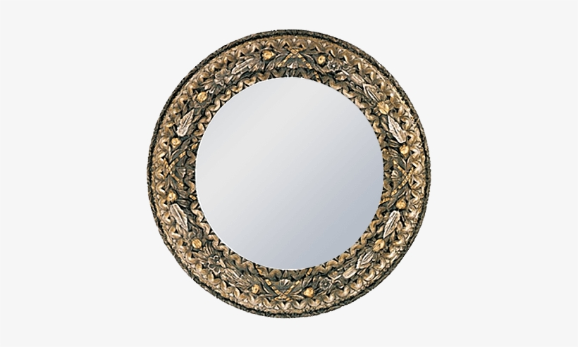 Gold Silver Round Mirror - Circle, transparent png