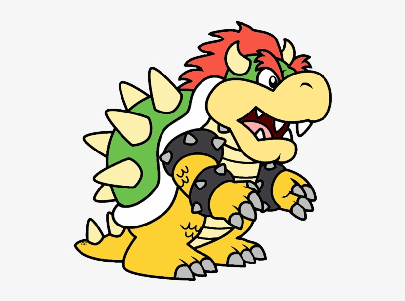 Mario Clipart Bowser - Mario And Bowser Cartoon, transparent png