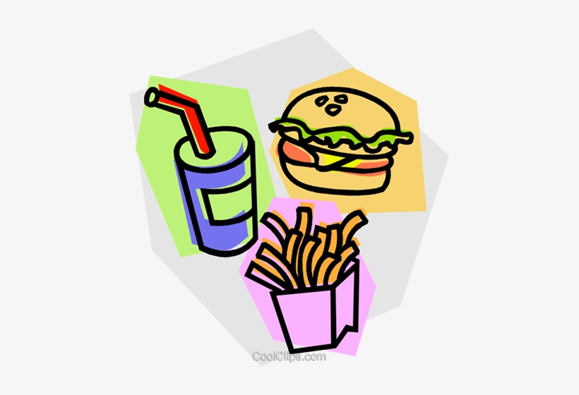 Hamburger, French Fries, Drink Royalty Free Vector - Fast Food, transparent png