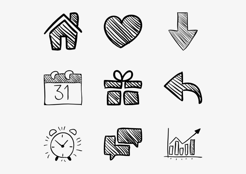 Social Media Hand Drawn - Hand Drawn Icon Png, transparent png