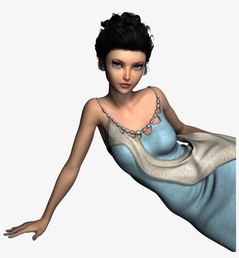 Sitting Woman 3d Render Model 1290083 - Girl, transparent png
