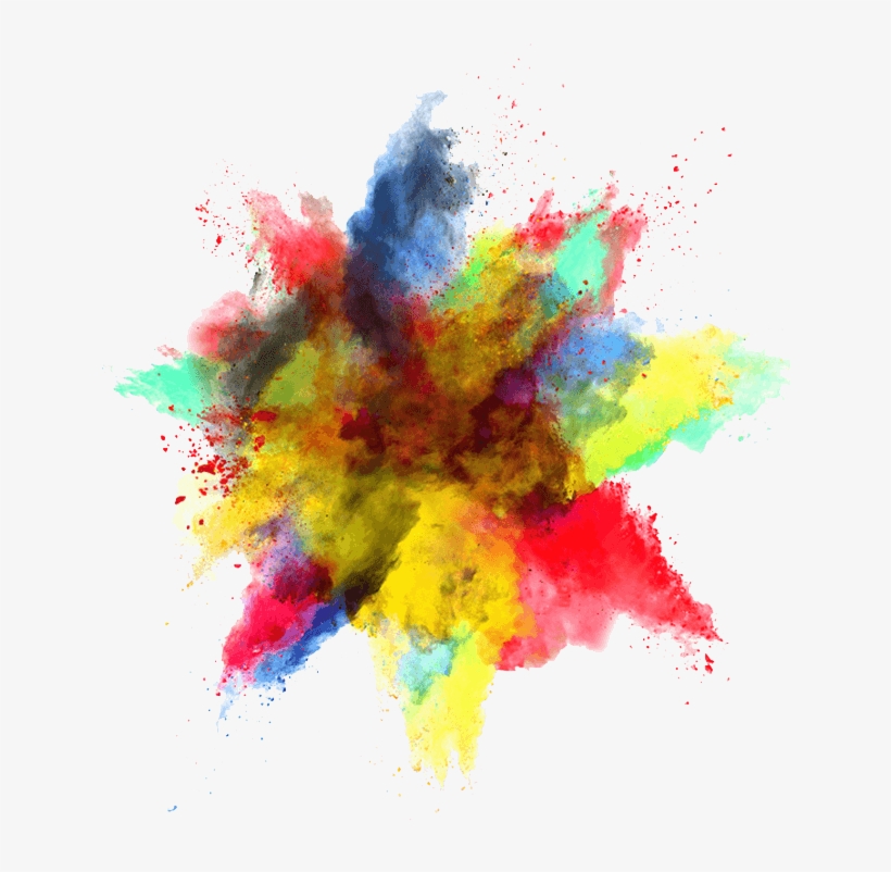 Holi Colour Splash Png - Explosion De Couleur Holi, transparent png