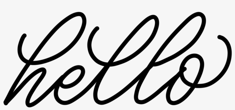 Download 'hello' Lettering - Line Art, transparent png