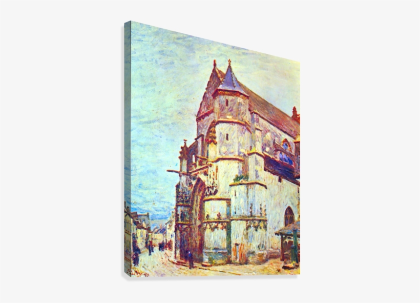 Church Of Moret, After The Rain By Sisley Canvas Print - Poster: Alfred Sisley Church Of Moret After, transparent png