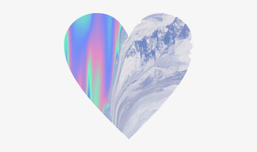 Holographic Heart - Tumble Background, transparent png
