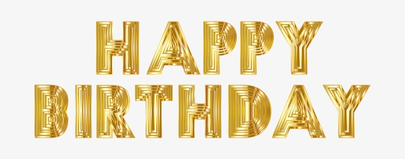 Happy Birthday Celebration Party Occasion - Happy Birthday Gold Png, transparent png