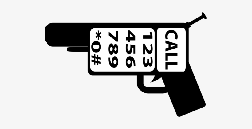 Pistol Logo Firearm Telephone Brand, transparent png