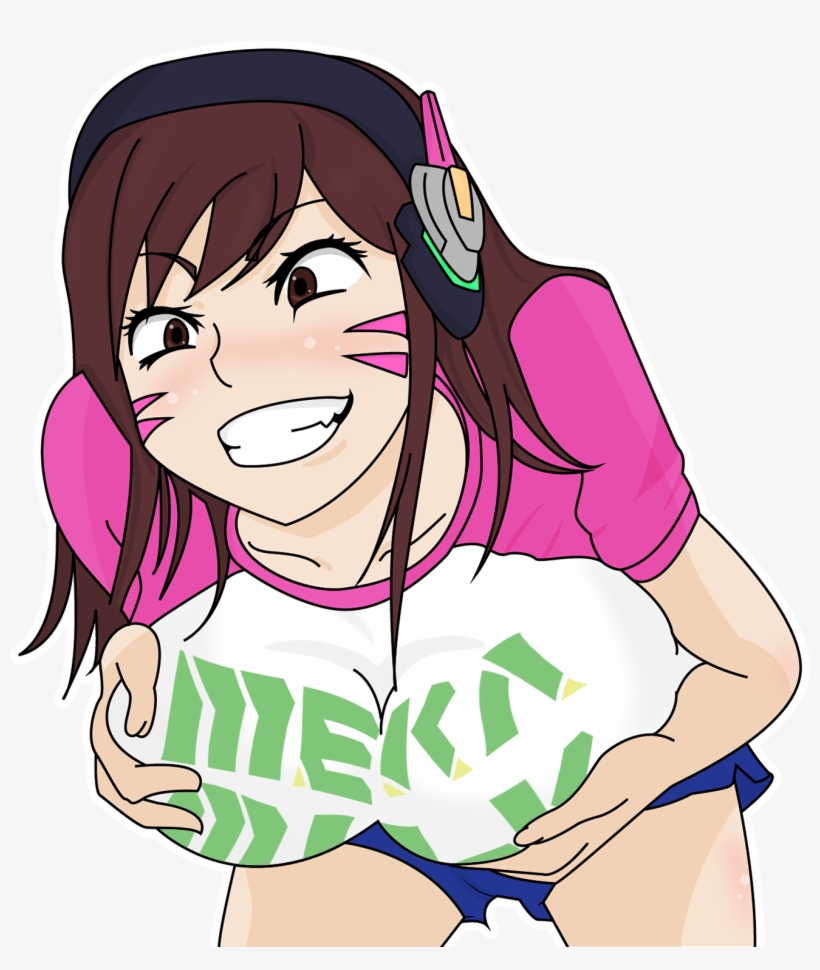 #overwatch #dva #sticker #funny #anime - Overwatch Milk, transparent png