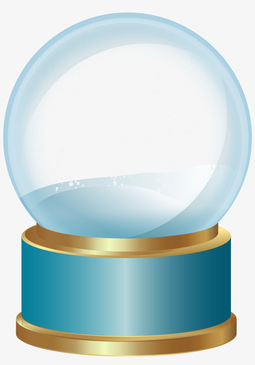 Empty Snow Globe Blue Png Clip Art - Snow Globes Png, transparent png