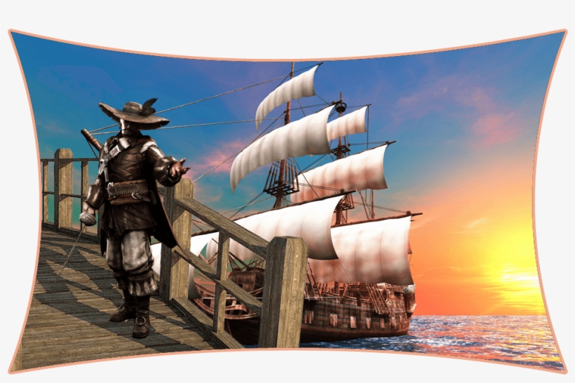 Peter Love - Ship At Sea Sunset, transparent png