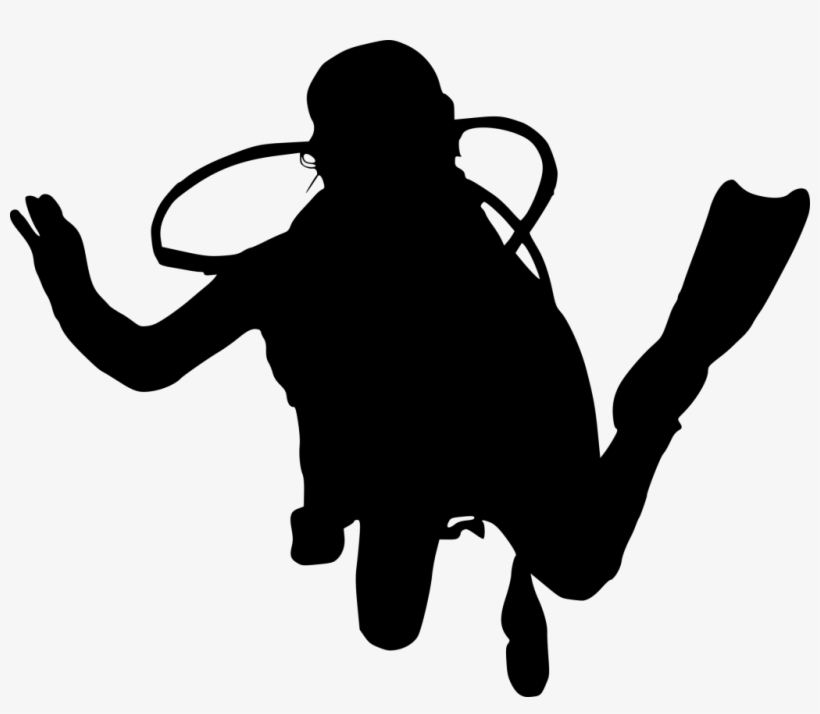 Boom Silhouette At Getdrawings - Scuba Diver Silhouette Png, transparent png