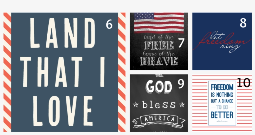 4th Of July Printables - Love The 4th Of July, transparent png