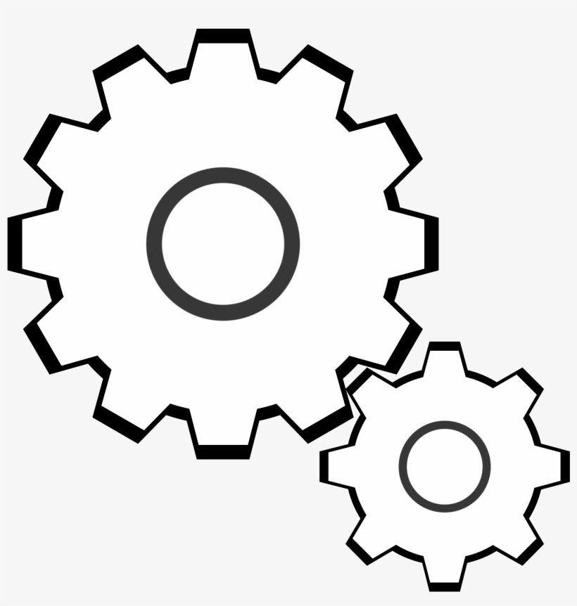 Big Image - Gear Clipart White Png, transparent png