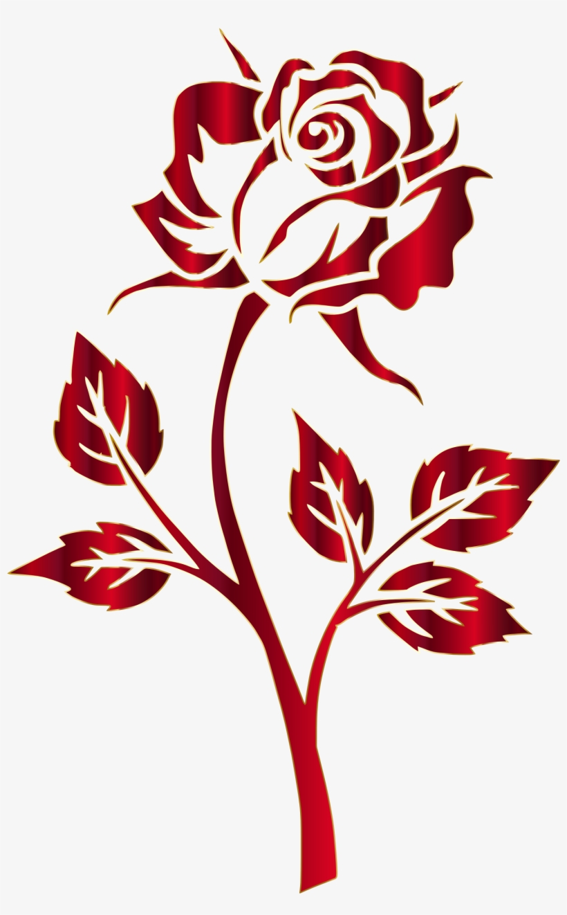Crimson Rose Symbol Silhouette Alternative - Rose Images Without Background, transparent png