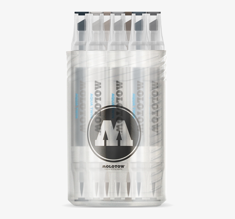 Molotow Aqua Twin Complete Set Grey - Molotow Aqua Twin Markers - Grey Colors, Set, transparent png