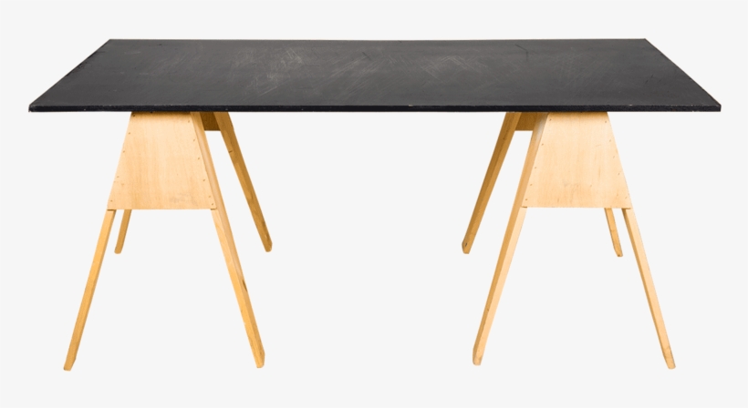 Chalkboard Sawhorse Table, Small, transparent png