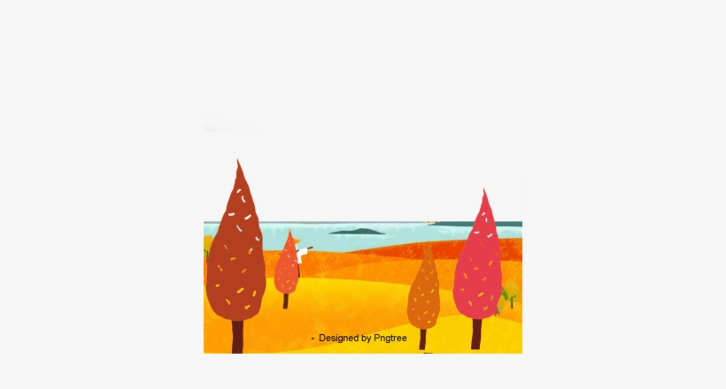 Beautiful Colorful Cartoon Lovely Hand-painted Autumn - Portable Network Graphics, transparent png