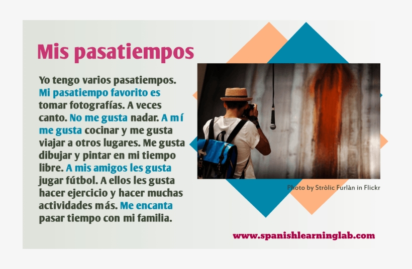 Talking About Hobbies In Spanish And Expressing Likes - Ejemplos De Pasatiempos Favoritos, transparent png