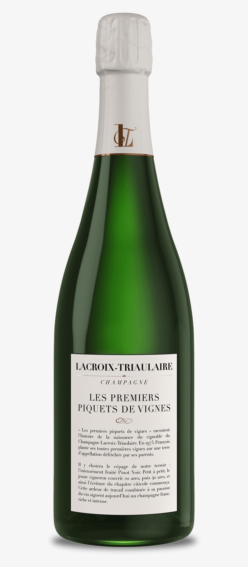 "les Premiers Piquets De Vignes" - Glass Bottle, transparent png
