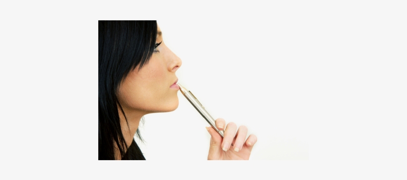 Pensando - Girl Thinking, transparent png
