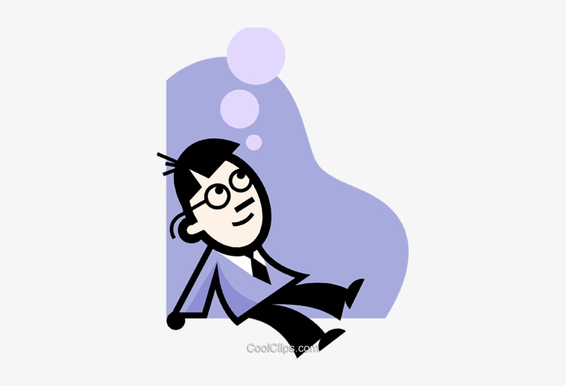 Hombre De Negocios Pensando Libres De Derechos Ilustraciones - Illustration, transparent png