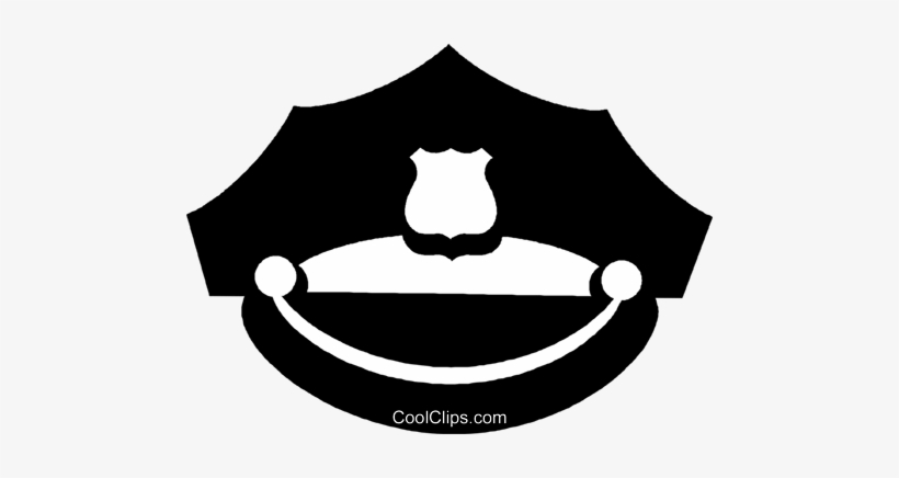 Police Officer's Hat Royalty Free Vector Clip Art Illustration - Chapeu Policia Png, transparent png