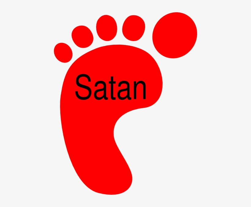 Satan Under Your Feet Clip Art - Foot Print, transparent png