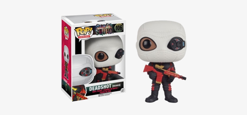 Pop Figure Dc Deadshot Masked Suicide Squad Vaulted - Deadshot Pop Figure, transparent png