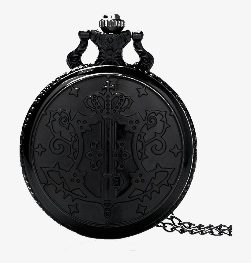 Load Image Into Gallery Viewer, Black Butler All Black - Black Necklace Pendant Pocket Watches Vintage Retro, transparent png