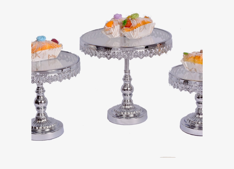 Silver Cake Stands - Png Cake Stand Transparent, transparent png