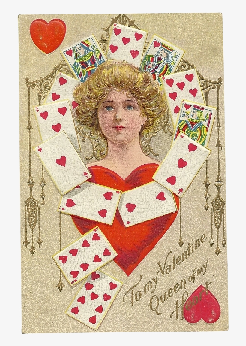 Wonderful Hard To Come By Vintage Postcard Featuring - Giclee Painting: Queen Of My Heart Postcard, 24x16in., transparent png