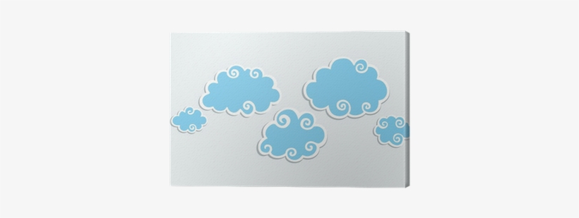 Blue Clouds With White Border - Clouds Border, transparent png