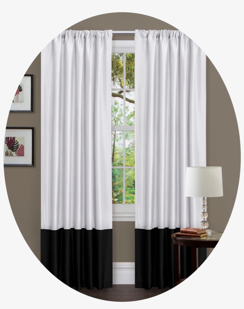 Curtains - Mercury Row Rod Pocket Light-filtering Curtain Panels, transparent png