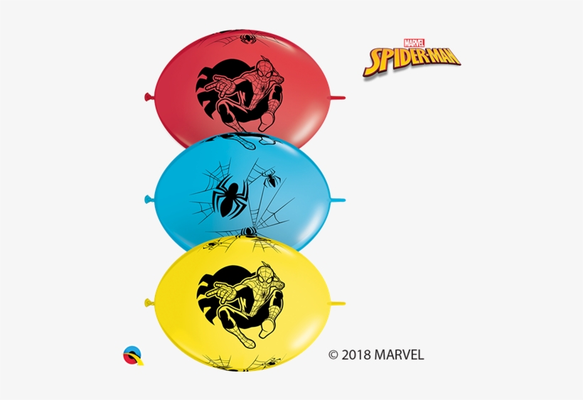 Larger Photo Email A Friend - 12 Spiderman Quick Links Assortment Balloons Bag, transparent png