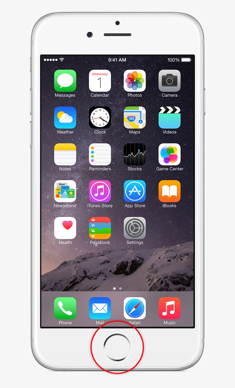 Press And Hold Home Button - Iphone 6 Unlocked, transparent png