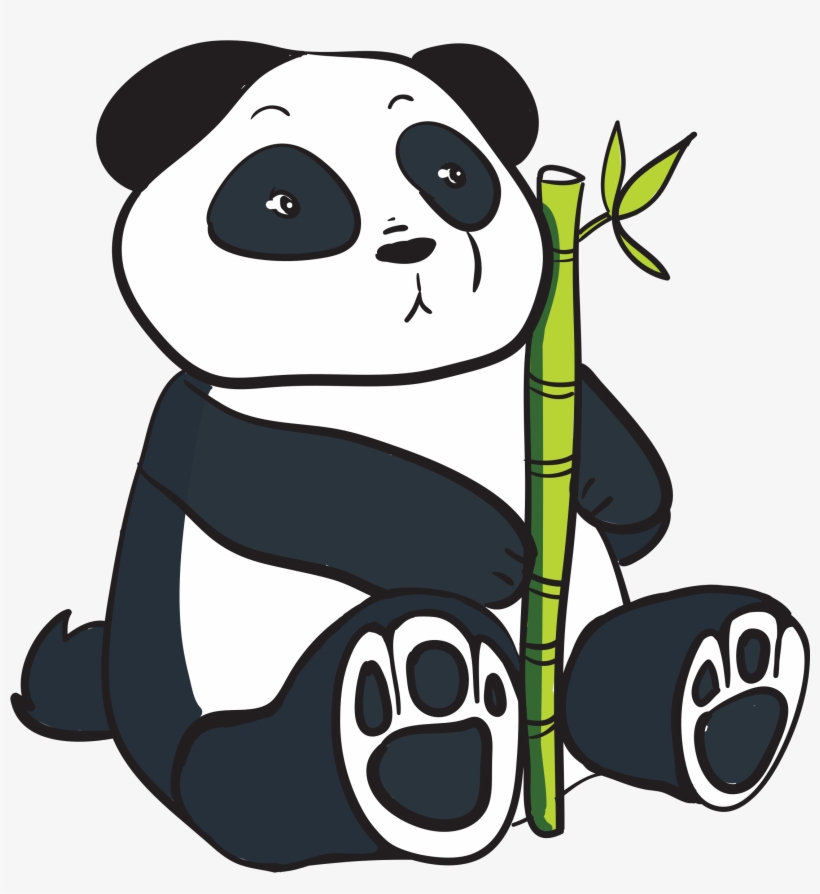Bamboo Clipart Panda Pencil And In Color Bamboo Clipart - รูป หมี แพนด้า การ์ตูน, transparent png