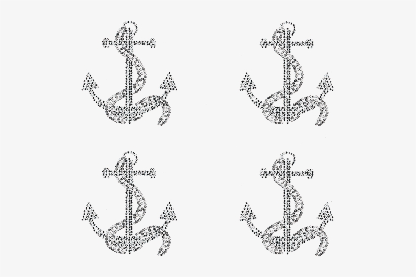 S101181sm-clr<br>clear Anchor W/silver Rope - Silver, transparent png