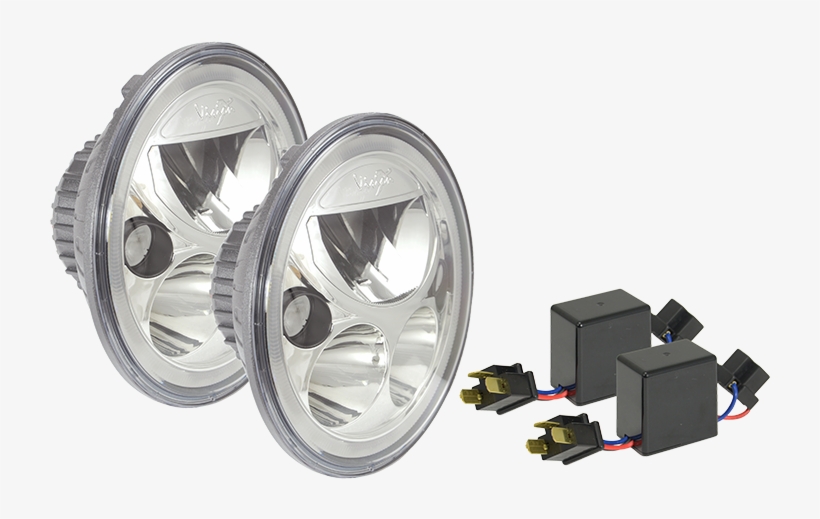 Vision X, Vortex 7" Led Headlight, Off Road Light, - Vision X Vortex 7" Round Led Jeep Jk Headlamp Kit With, transparent png