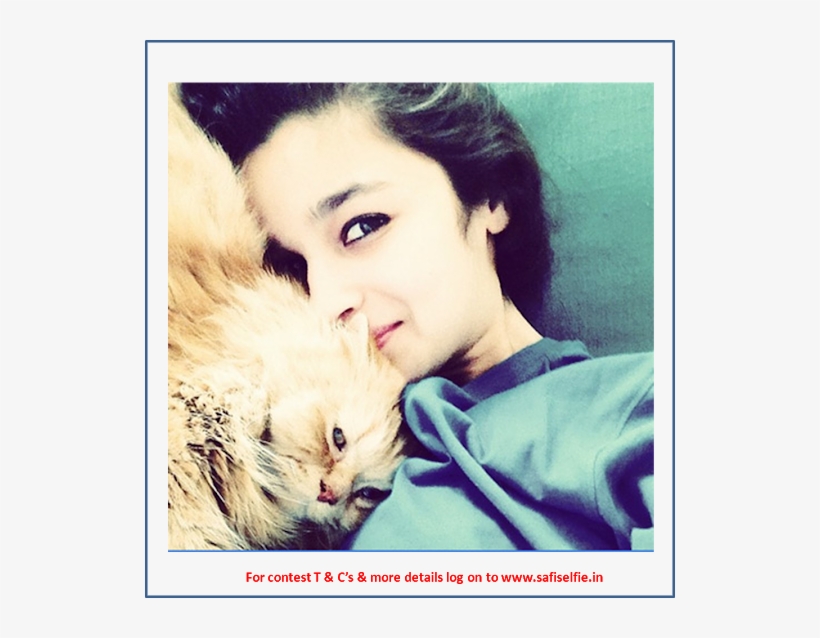 Photo - Alia Bhatt With Cat, transparent png