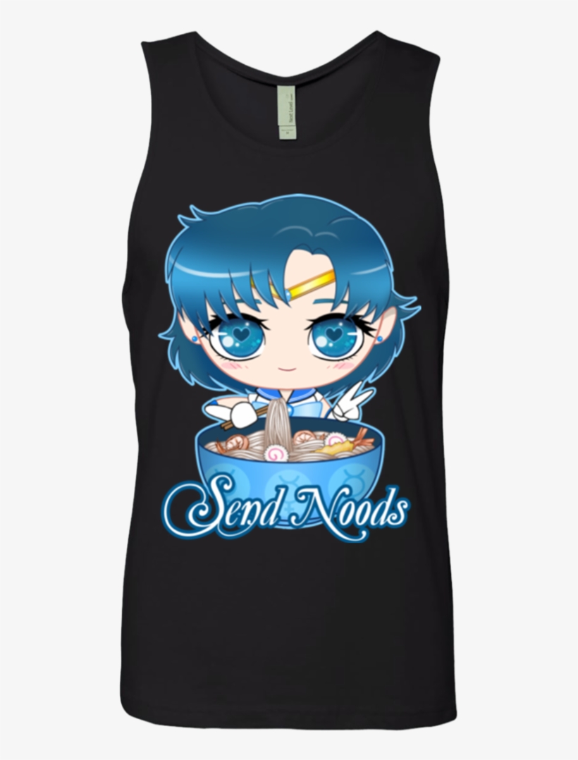 Sailor Mercury Send Noods Next Level Men's Tank - Sailor Mercury, transparent png