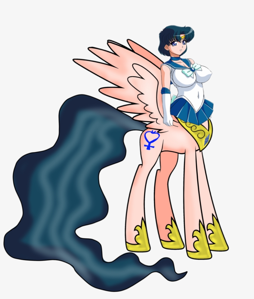 Centaur, Edit, Princess Celestia, Safe, Sailor Mercury, - Cartoon, transparent png