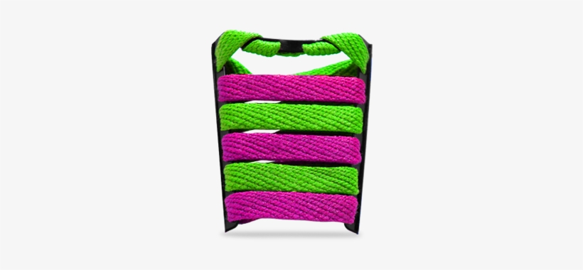 Green And Pink Multicolor Shoelace - Green, transparent png