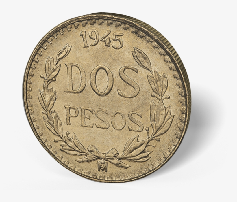 Mexican Gold 2 Peso - Gold, transparent png