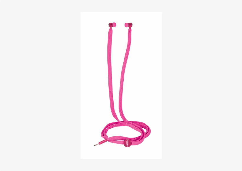 In-ear Headphones, Shoelace Cord, Pink - Storage Cable, transparent png