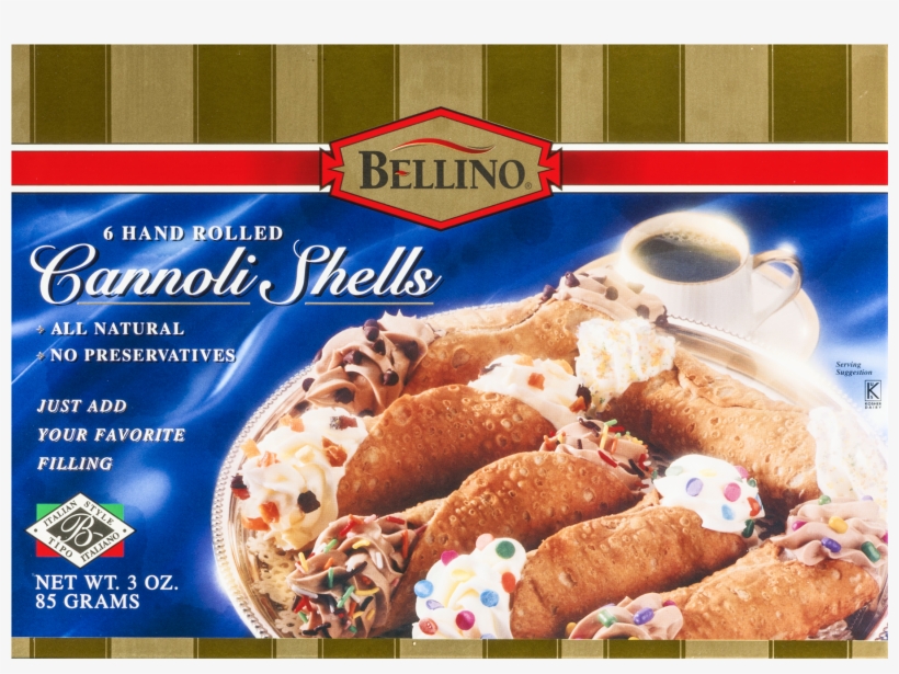 Bellino Cannoli Shells, Hand Rolled - 6 Shells, 3 Oz, transparent png